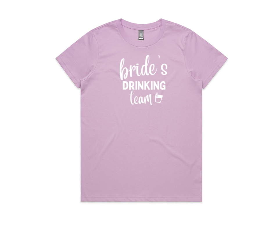 Bride Tribe tshirts for Hen's Party in Lavender.