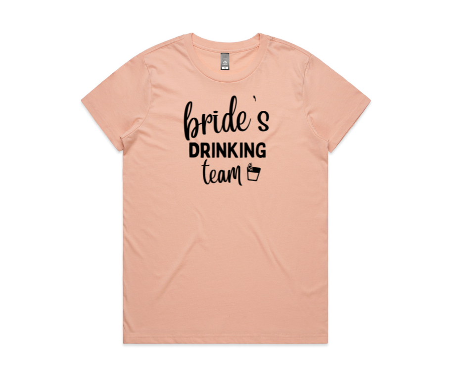 Bride's drinking team tshirt for Hen's Party